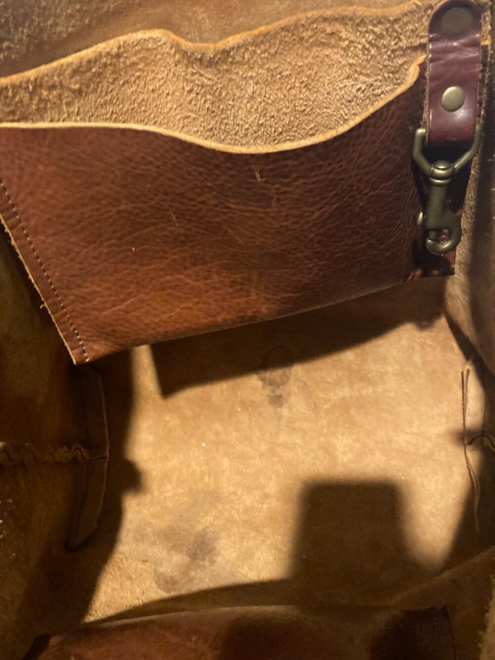 Go Forth Goods Large Leather Avery Tote Saddle - Picture 10 of 11